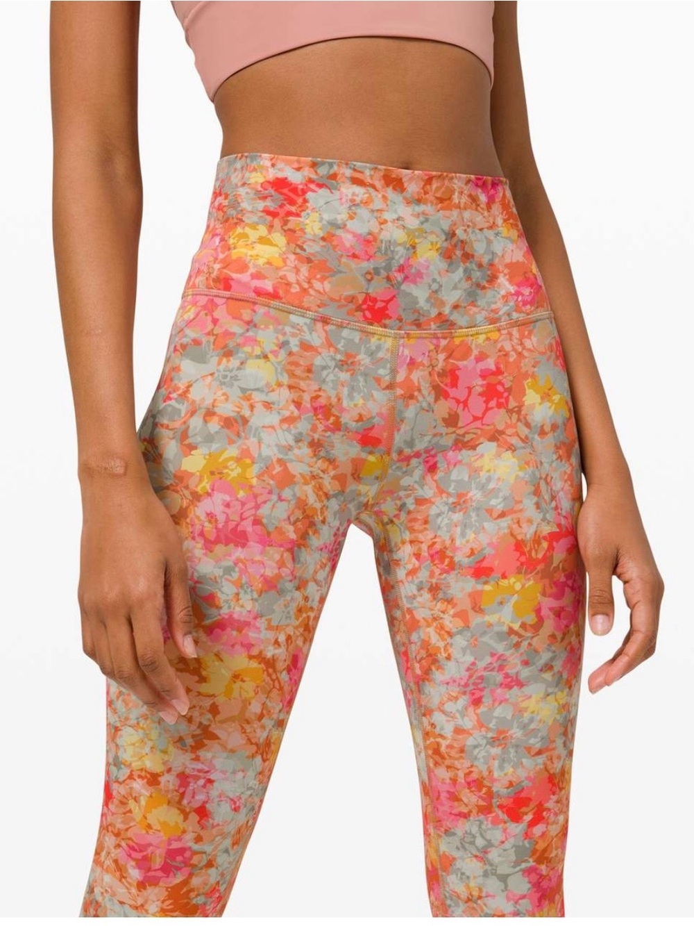Lululemon Align High-Rise capri Pant with Pockets Nulu floral design- 4